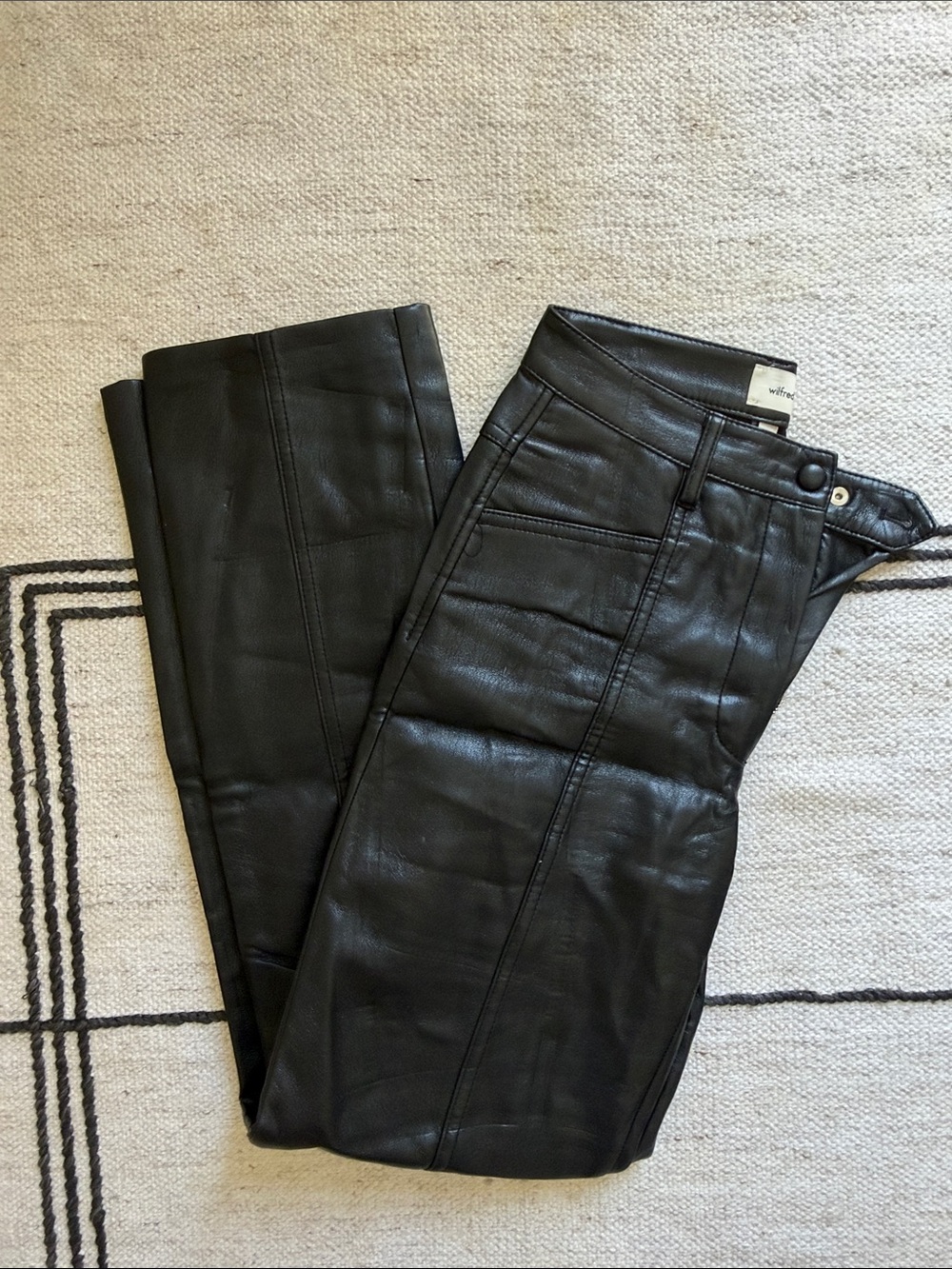 Wilfred Black Leather Women's Jeans